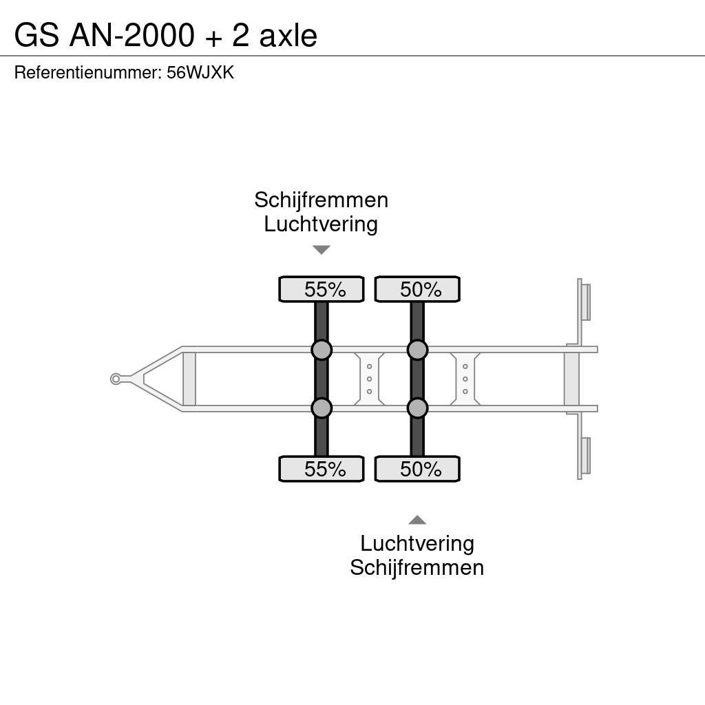 GS AN-2000 + 2 axle مقطوروات مسطحة/مفصلية الجوانب