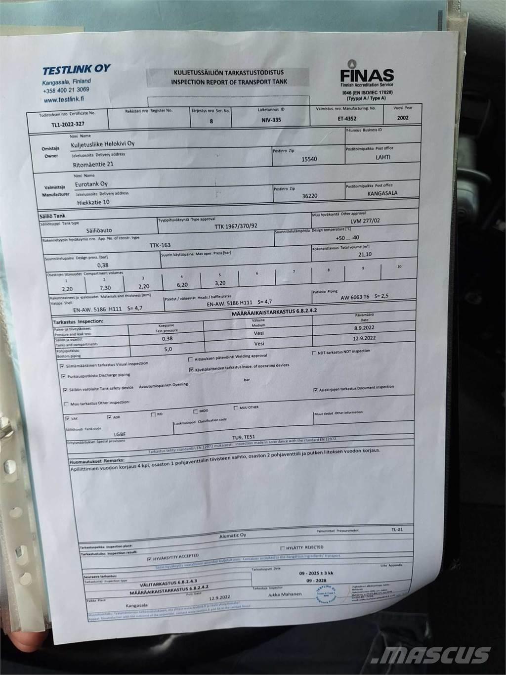 Volvo FH460 6X2 شاحنات ذات صهاريج