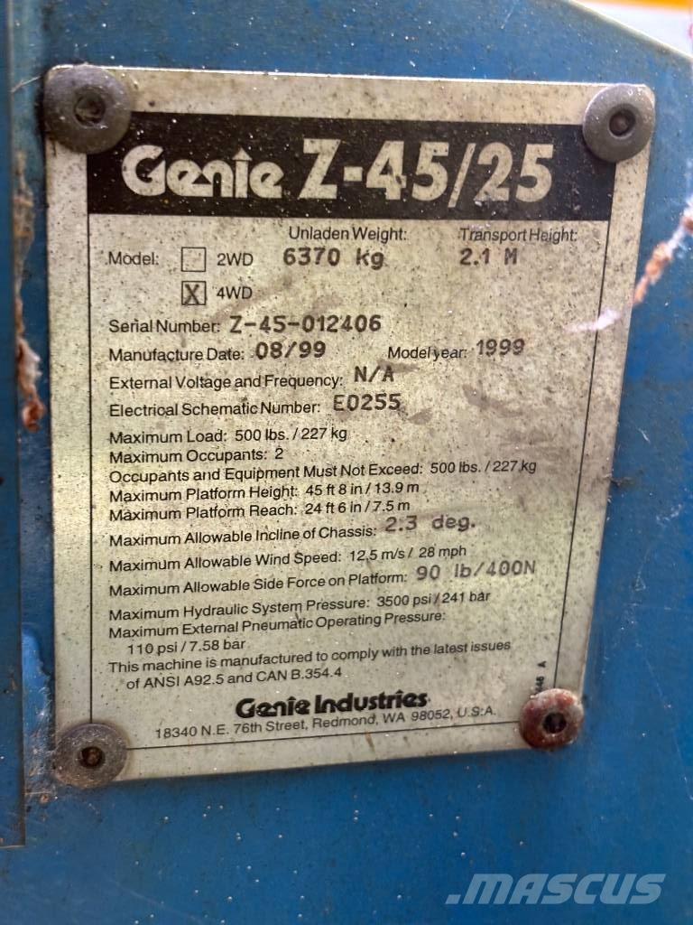 Genie Z 45/25 رافعات سلة مفصلية