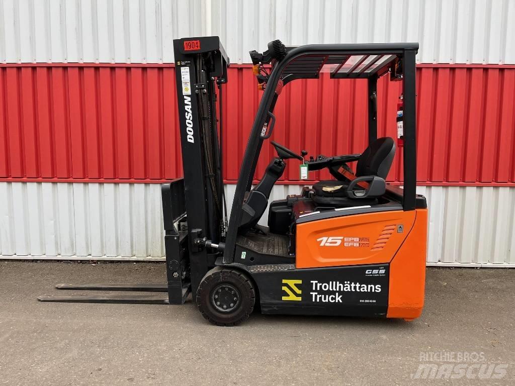 Doosan B 15 T-7 شاحنات ذات رافعات شوكية تعمل بالكهرباء