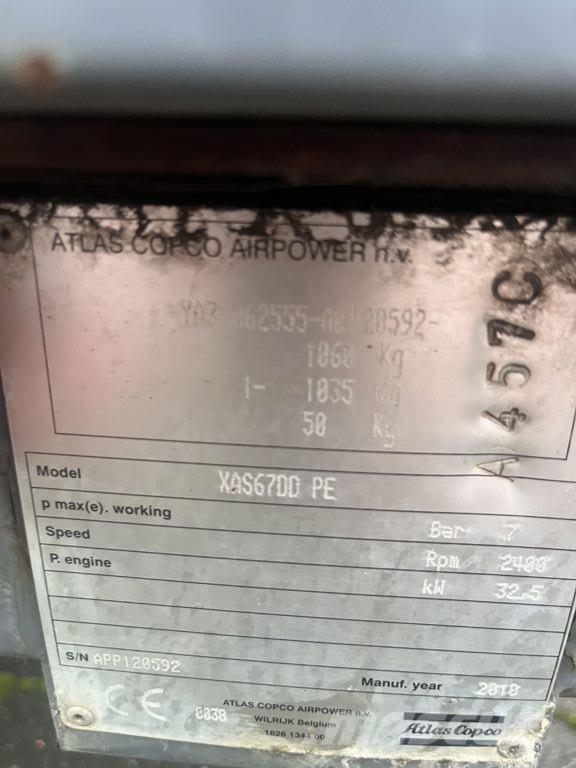 Atlas Copco XAS67 مكابس