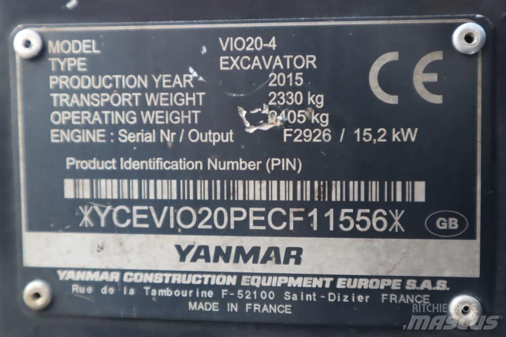 Yanmar VIO20-4 حفارات صغيرة أقل من 7 طن (حفارات صغيرة)