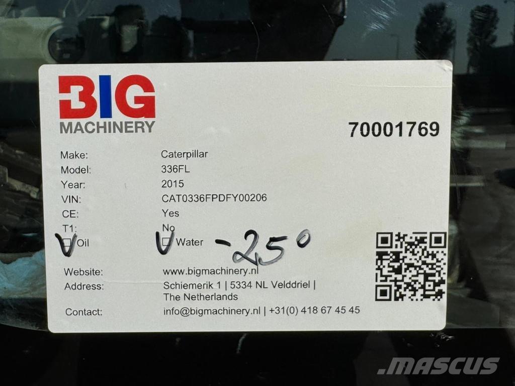 CAT 336FL XE حفارات زحافة