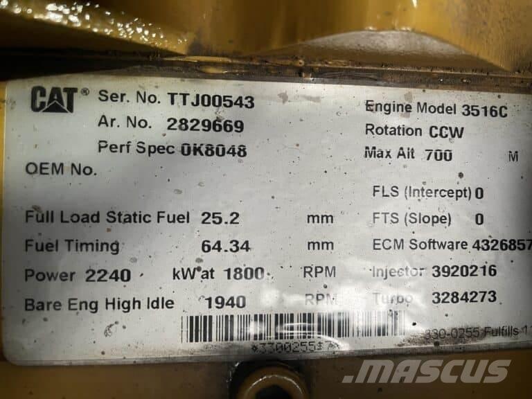 CAT 3516C وحدات المحركات البحرية