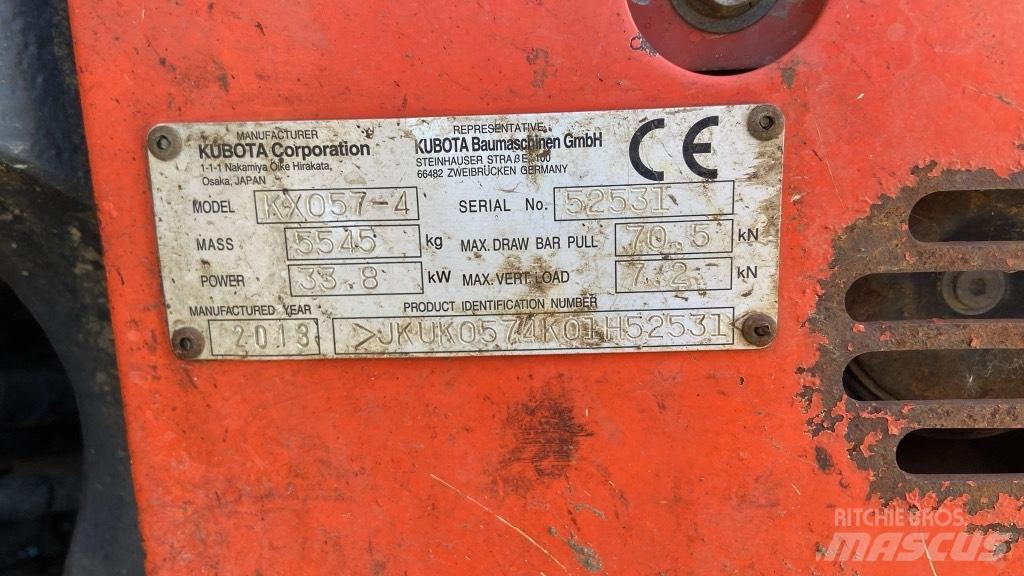 Kubota KX 057-4 حفارات صغيرة أقل من 7 طن (حفارات صغيرة)