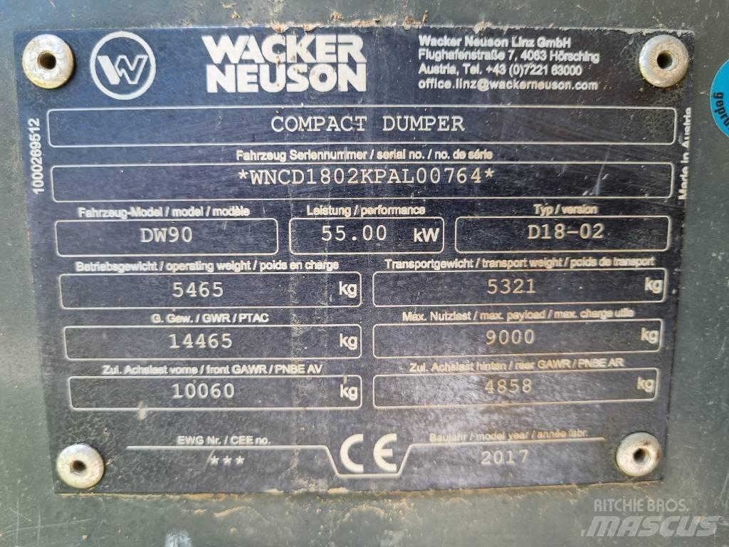 Wacker Neuson DW 90 عربات نقل قلابة للمواقع