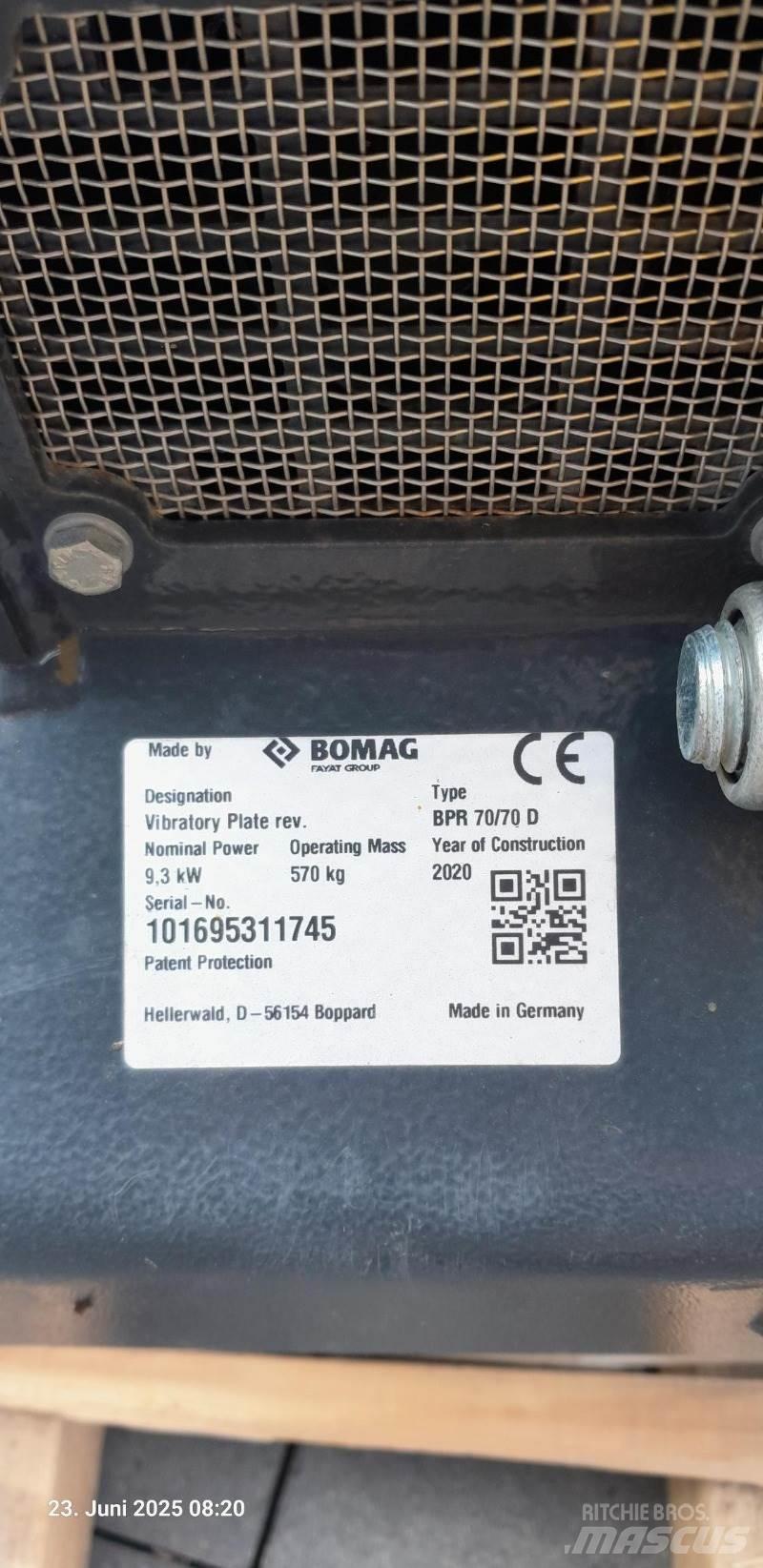 Bomag BPR 70/70 DE دكاكات أفقية