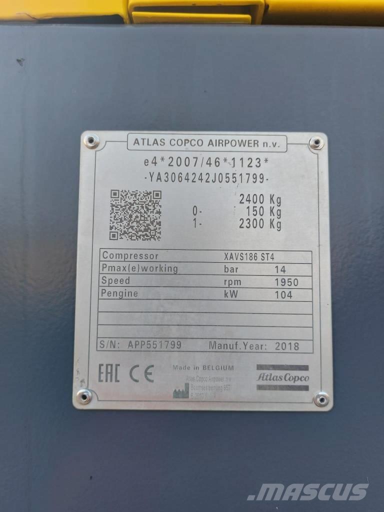 Atlas Copco XAVS186 مكابس