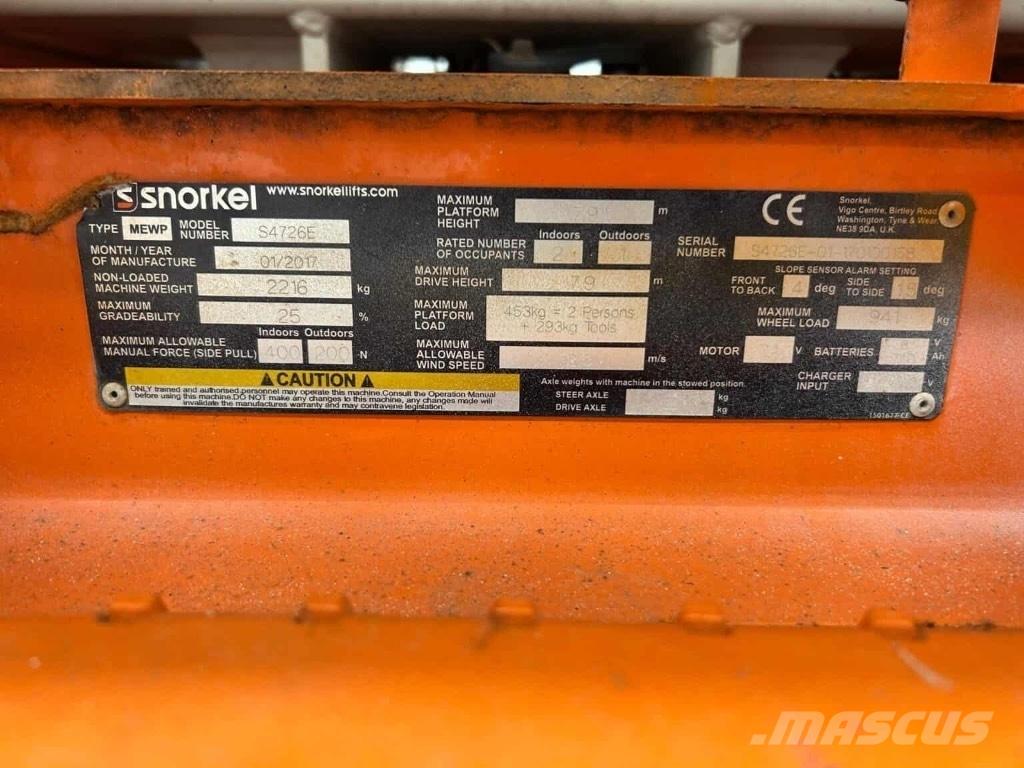 Snorkel S 4726 E رافعات مقصية الشكل