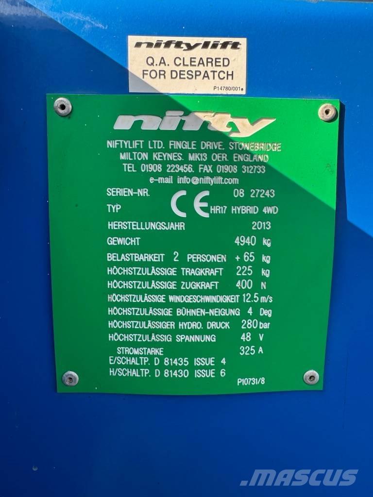 Niftylift HR 17 D E رافعات سلة مفصلية