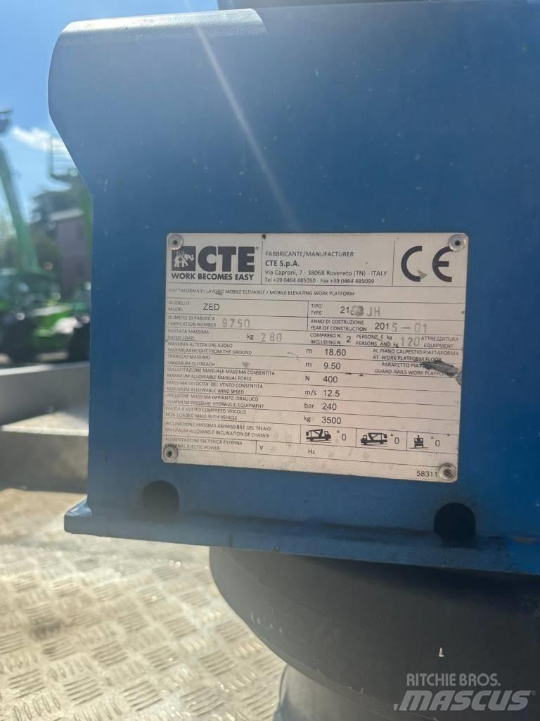 CTE ZED 21.2 JH المنصات الهوائية المثبتة على شاحنة