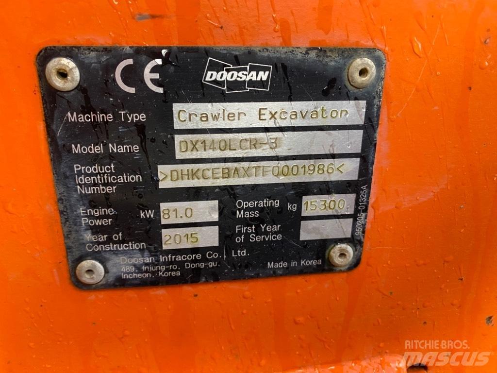 Doosan DX 140 LCR-3 حفارات زحافة