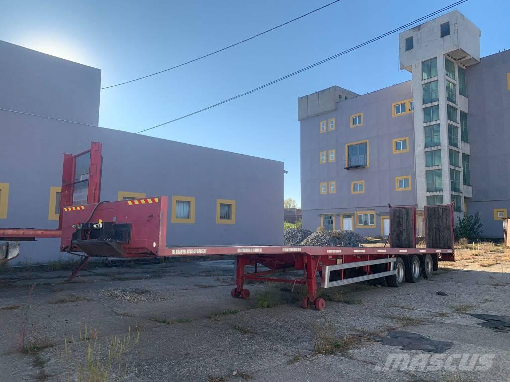 Montracon 3 Axles نصف مقطورة مسطحة منخفضة