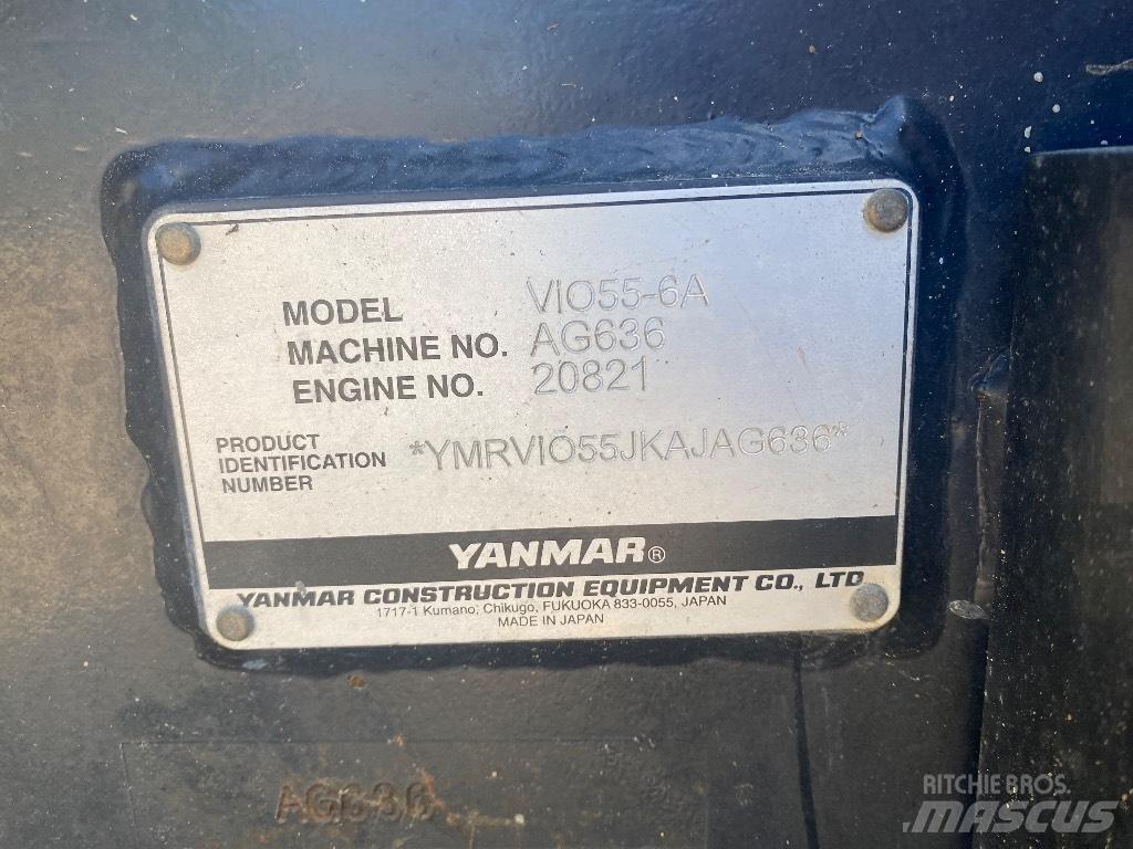 Yanmar Vio 55-6 A حفارات صغيرة أقل من 7 طن (حفارات صغيرة)