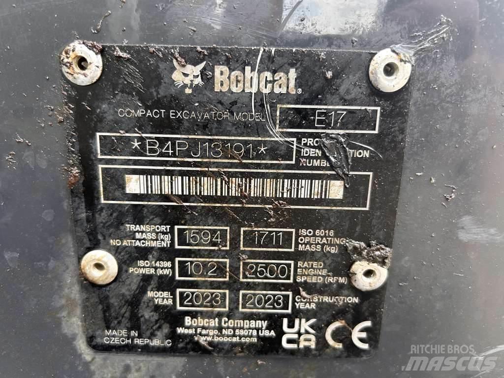 Bobcat E17 حفارات صغيرة أقل من 7 طن (حفارات صغيرة)