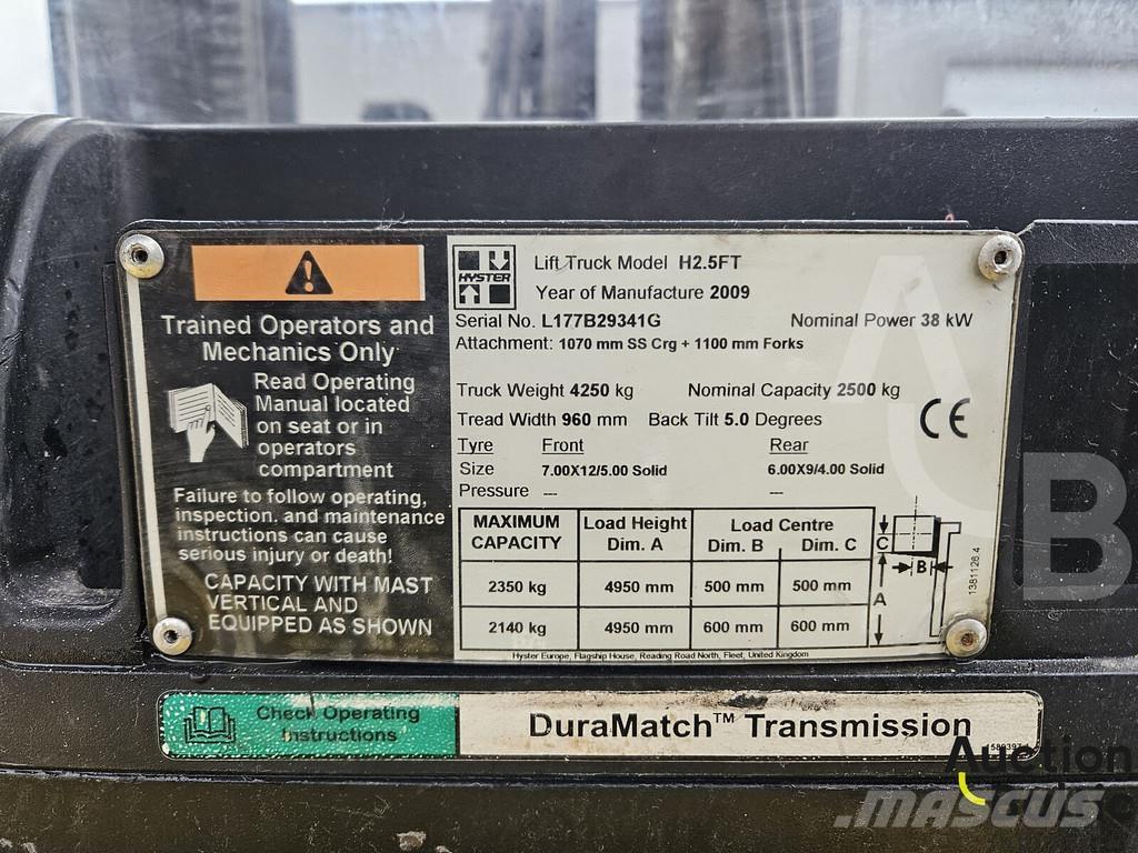 Hyster H2.5 FT شاحنات LPG