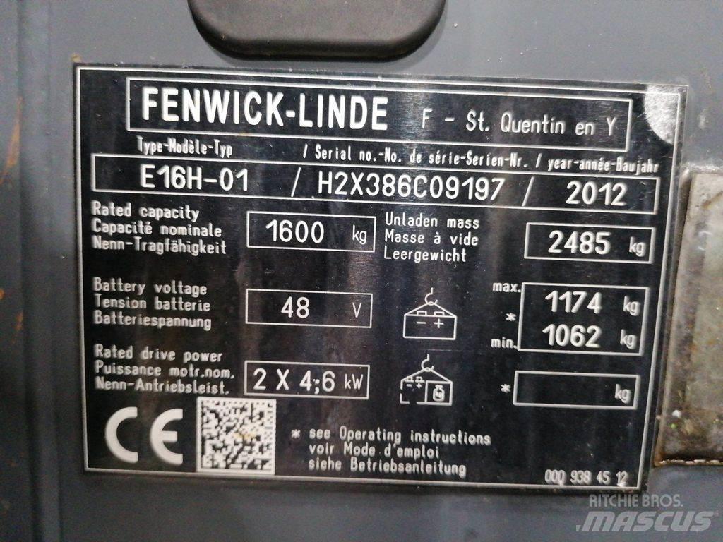 Linde E16H-01 شاحنات ذات رافعات شوكية تعمل بالكهرباء