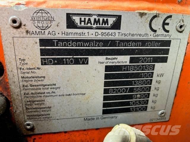 Hamm HD 110 مداحل ثنائية الاسطوانة
