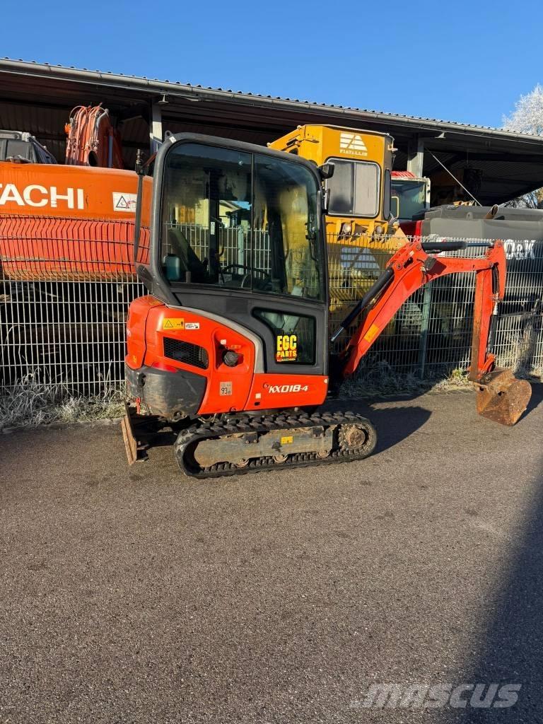 Kubota KX 018-4 حفارات صغيرة أقل من 7 طن (حفارات صغيرة)