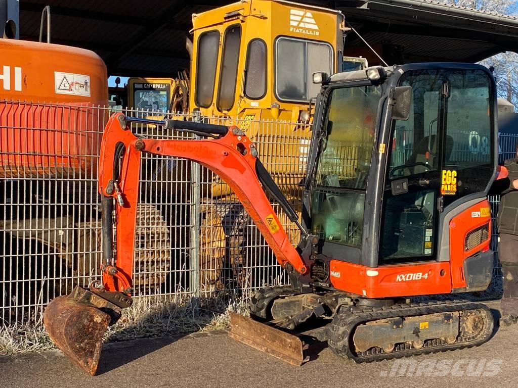 Kubota KX 018-4 حفارات صغيرة أقل من 7 طن (حفارات صغيرة)