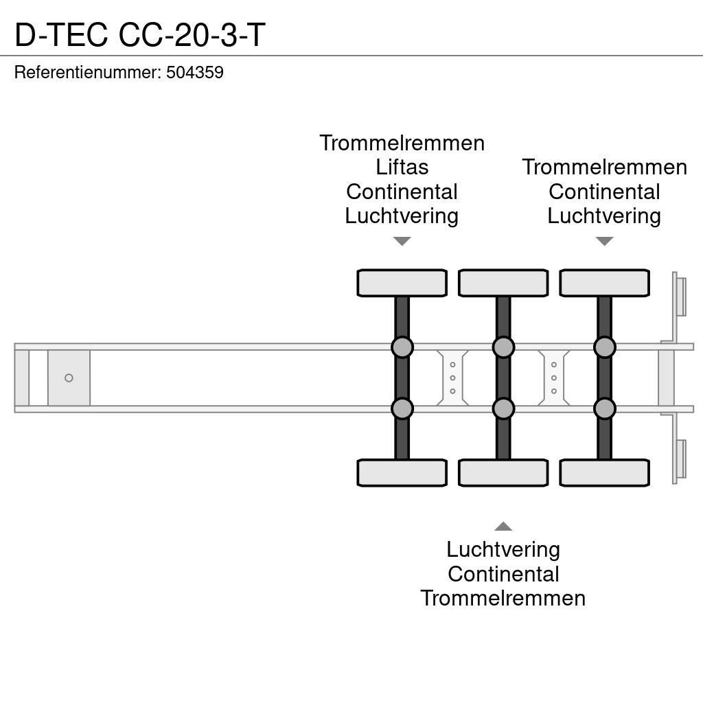 D-tec CC-20-3-T نصف مقطورات حاويات