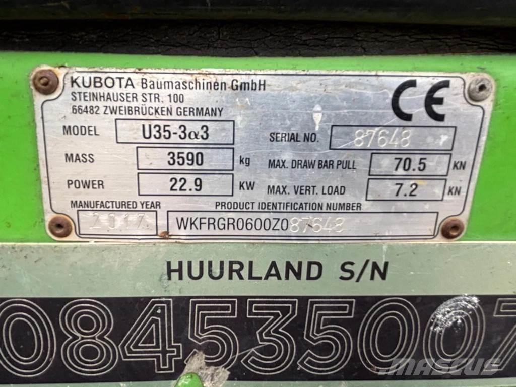Kubota U35-3 حفارات صغيرة أقل من 7 طن (حفارات صغيرة)