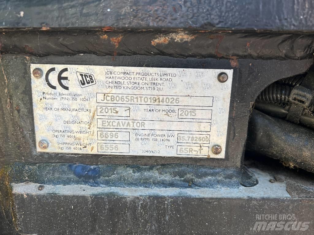 JCB 65 R-1 حفارات صغيرة أقل من 7 طن (حفارات صغيرة)