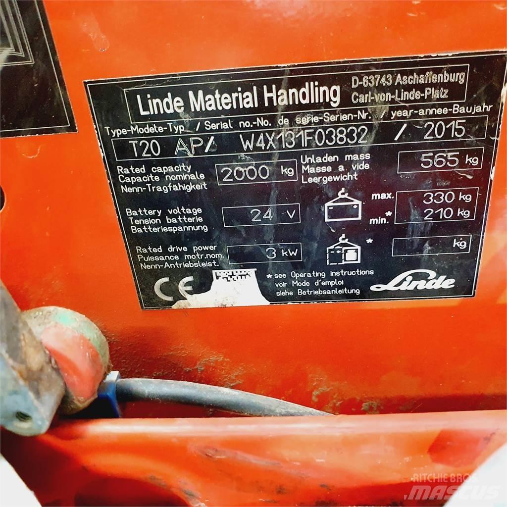 Linde T20AP kurz معدات الرفع منخفض المستوى