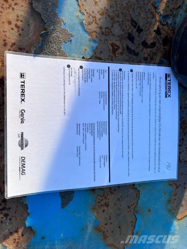 Genie GS 2632 رافعات مقصية الشكل