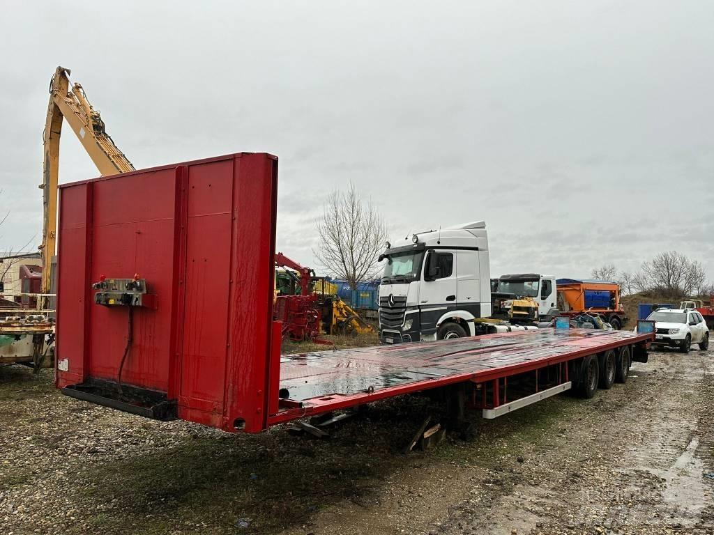 Van Hool 3 Axle نصف مقطورة مسطحة منخفضة