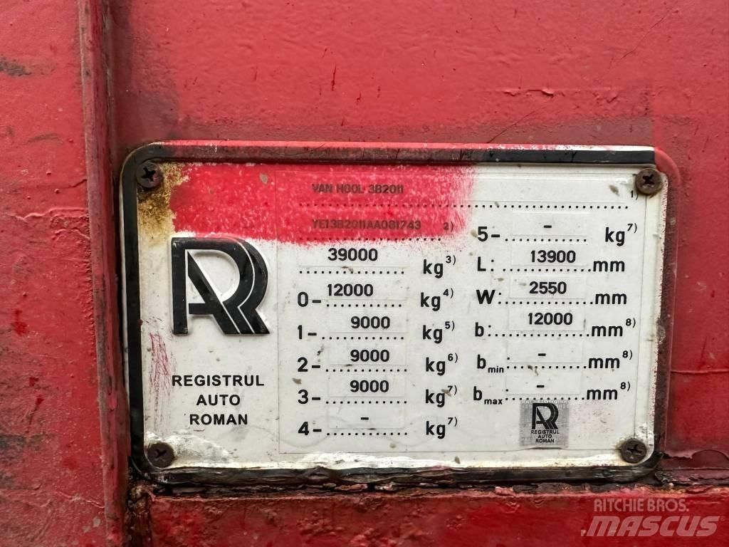 Van Hool 3 Axle نصف مقطورة مسطحة منخفضة