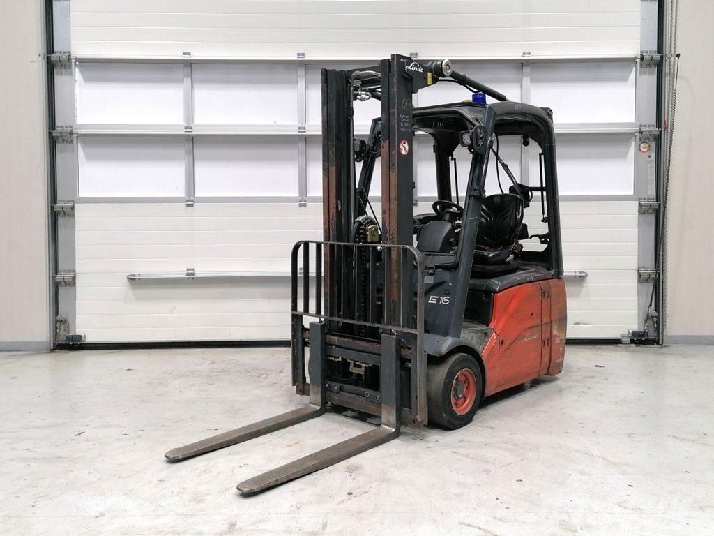 Linde E16C-01 شاحنات ذات رافعات شوكية تعمل بالكهرباء