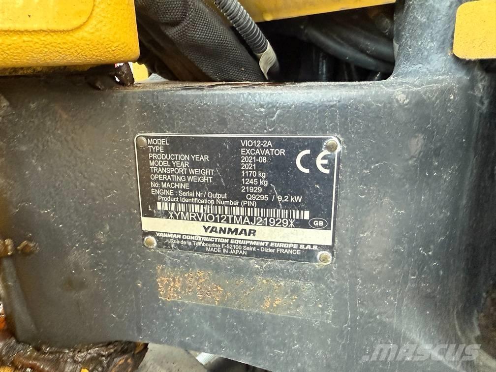 Yanmar Vio 12 حفارات صغيرة أقل من 7 طن (حفارات صغيرة)
