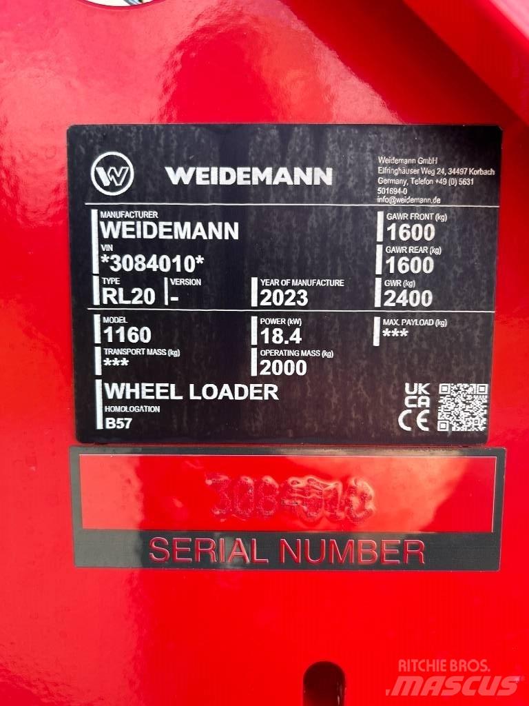 Weidemann 1160 لوادر متعددة الأغراض