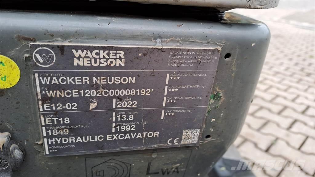 Wacker Neuson ET18 حفارات زحافة