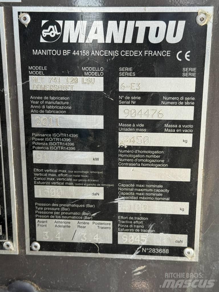 Manitou MLT 741-120 مناولات متداخلة
