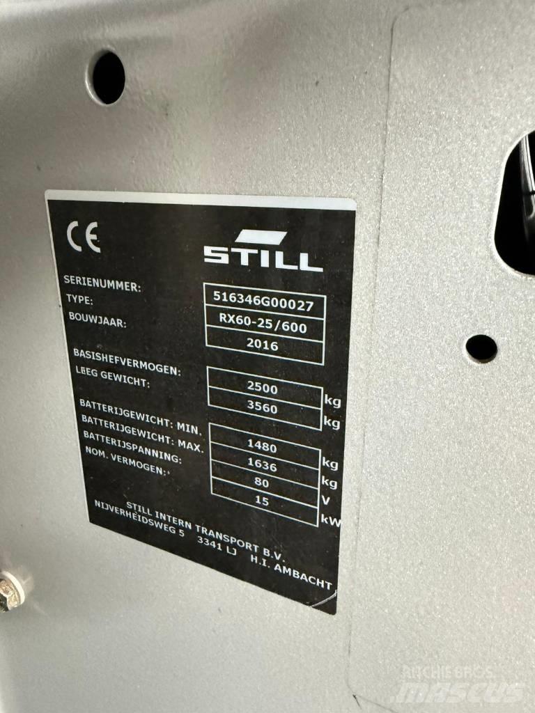 Still RX60-25 شاحنات ذات رافعات شوكية تعمل بالكهرباء