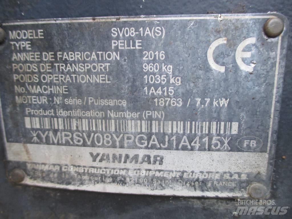 Yanmar SV 08-1 A حفارات صغيرة أقل من 7 طن (حفارات صغيرة)