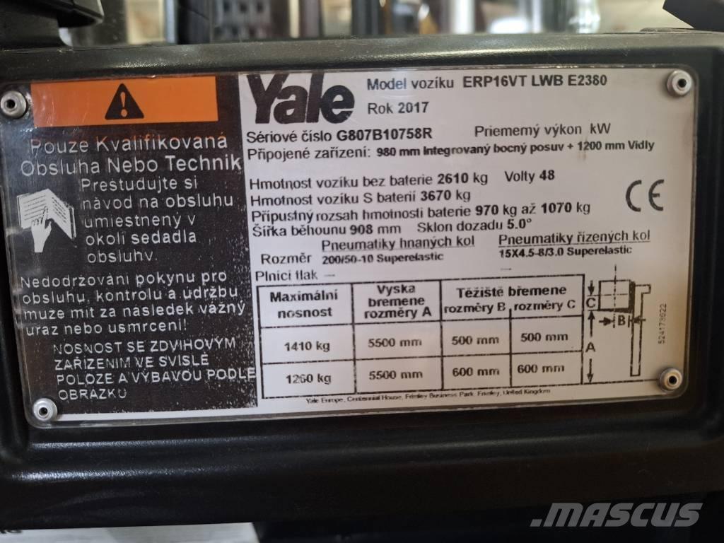 Yale ERP 16 VT شاحنات ذات رافعات شوكية تعمل بالكهرباء