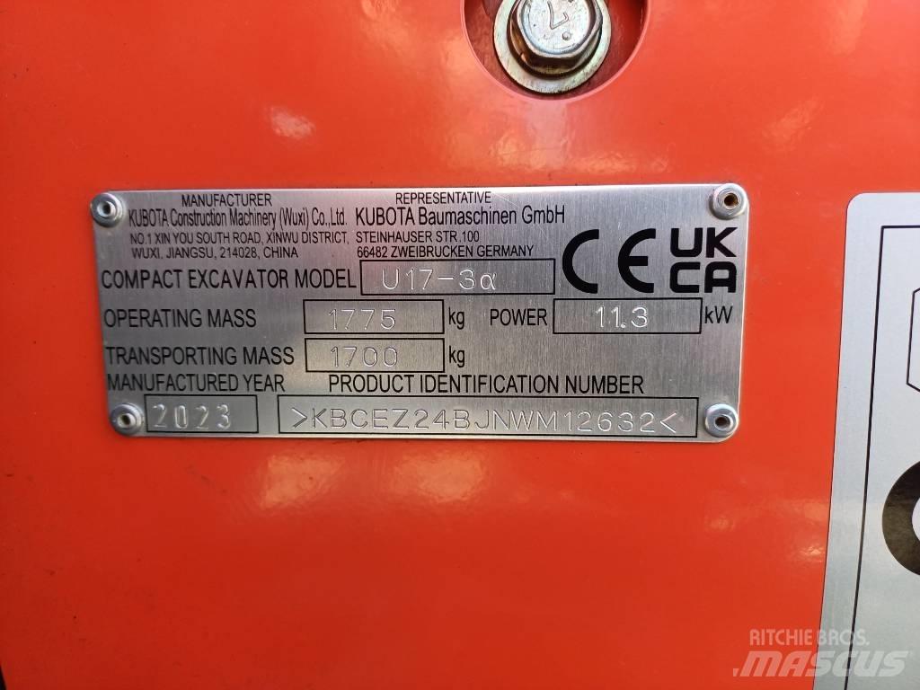 Kubota U 17-3 حفارات صغيرة أقل من 7 طن (حفارات صغيرة)