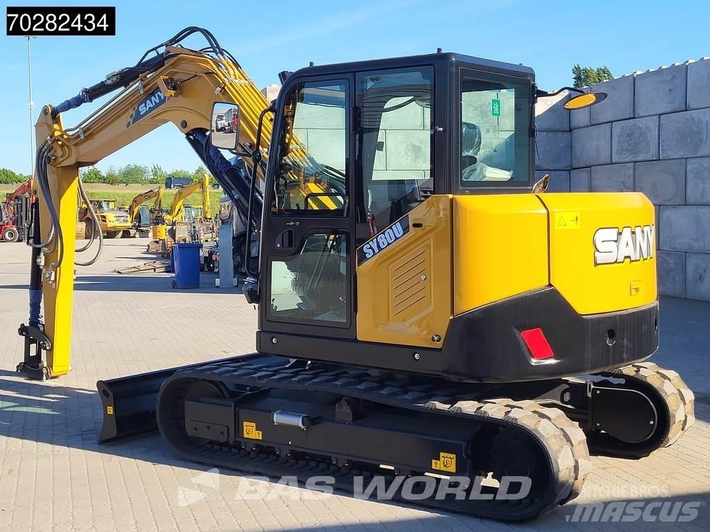 Sany SY80 U A/C حفارات صغيرة أقل من 7 طن (حفارات صغيرة)