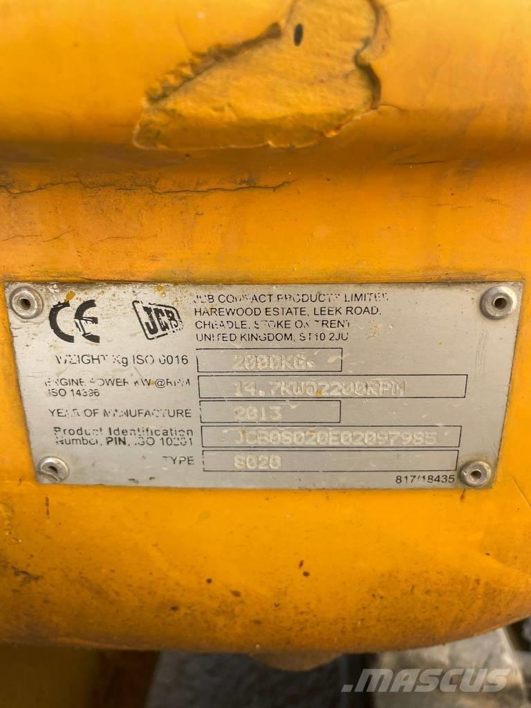 JCB 8020 حفارات صغيرة أقل من 7 طن (حفارات صغيرة)