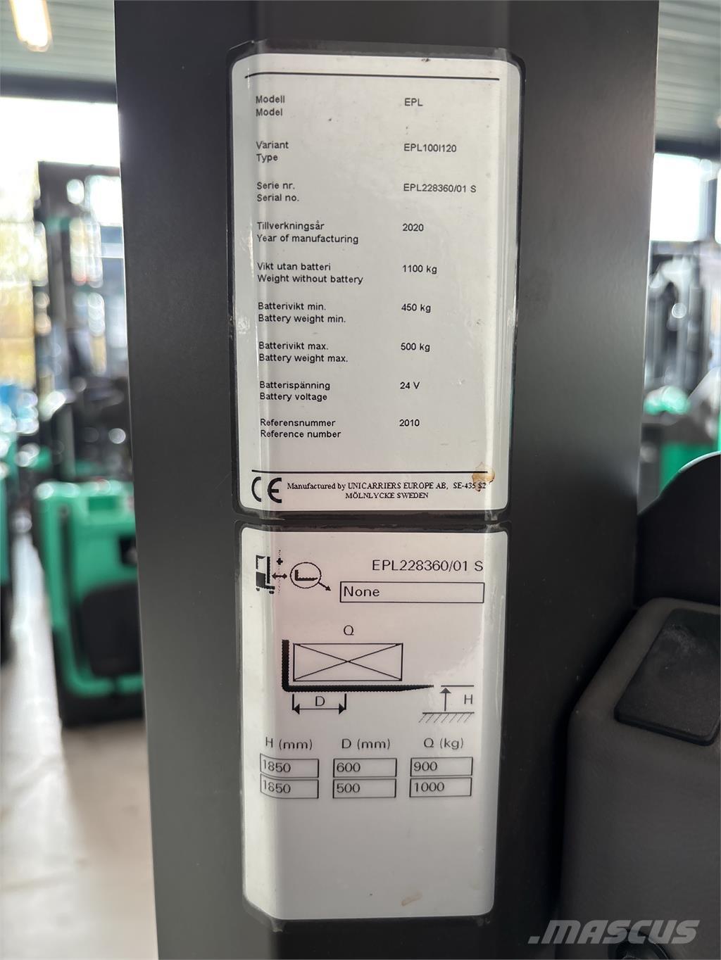 UniCarriers EPL100 معدات الرفع عالي المستوى