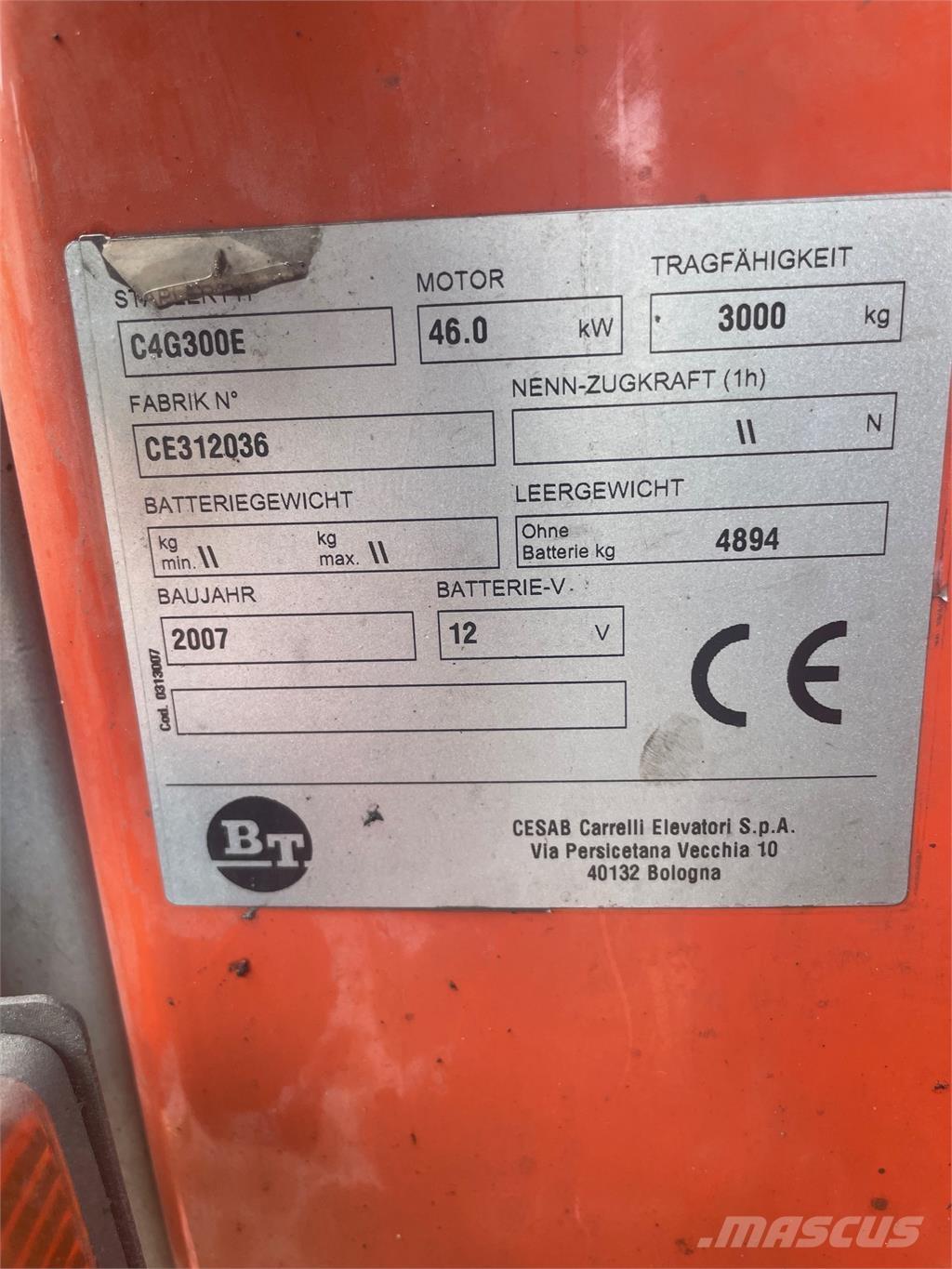 BT C4G300 شاحنات LPG
