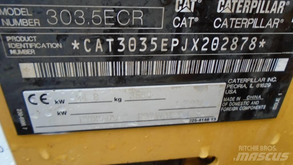CAT 303.5 E CR حفارات صغيرة أقل من 7 طن (حفارات صغيرة)