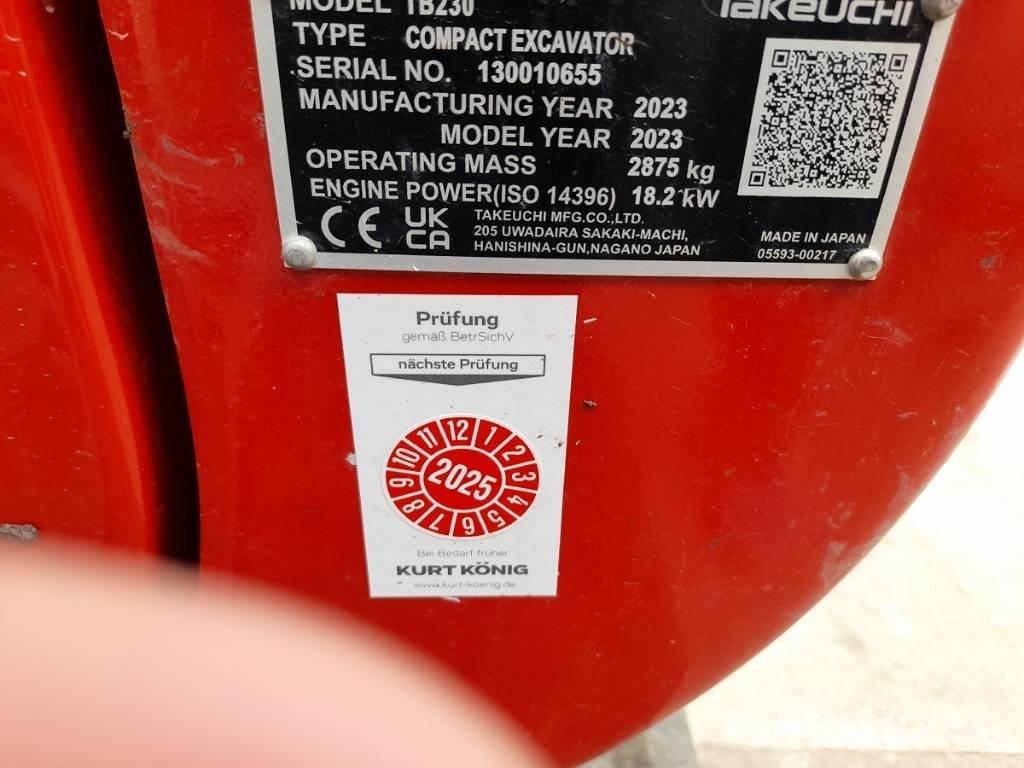 Takeuchi TB 230 حفارات صغيرة أقل من 7 طن (حفارات صغيرة)