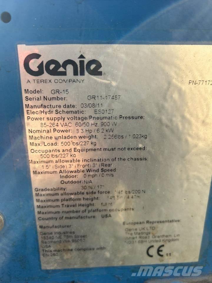 Genie GR-15 رافعات سلة مفصلية