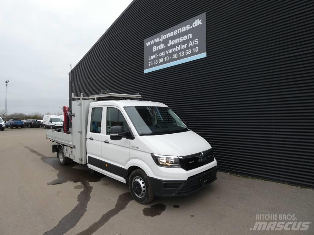 MAN TGE 5.180 شاحنات مسطحة/مفصلية الجوانب
