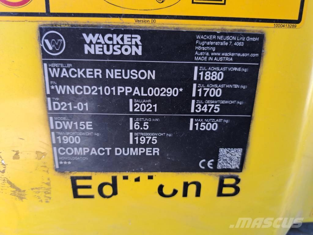 Wacker Neuson DW15e عربات نقل قلابة للمواقع