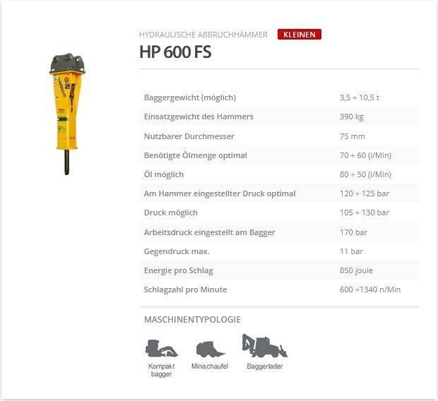 Indeco HP 600 FS مطارق / كسارات